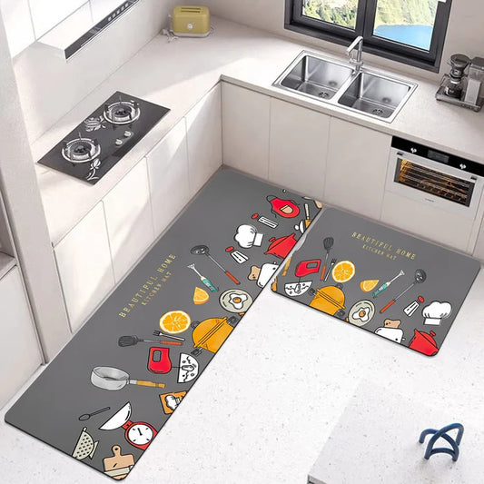 Medium Size Anti Slip Water Absorbent Runner With Mat (FREE DELIVERY😍)