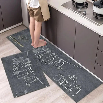 Medium Size Anti Slip Water Absorbent Runner With Mat (FREE DELIVERY😍)
